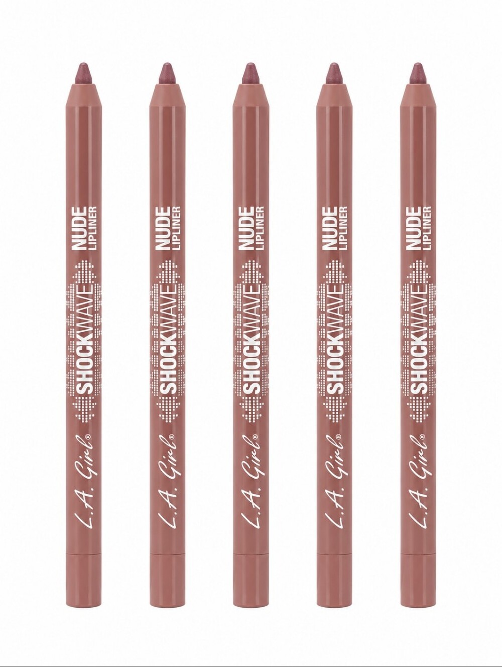 5 x L.A. GIRL Shockwave Nude Lip Liner - Coquette -